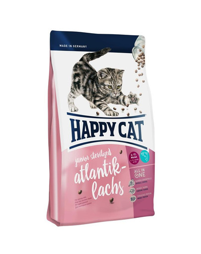 HAPPY CAT Junior Sterilised Atlantik-Lachs / Losos 1,4 kg