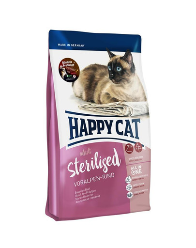 HAPPY CAT Supreme sterilised hovězí 4 kg