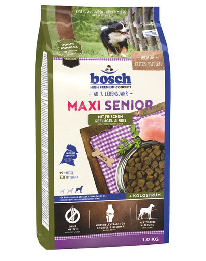 BOSCH Maxi Senior Drůbeží a rýže 1 kg