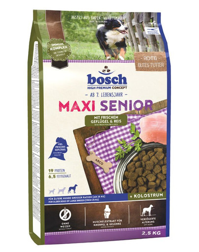 BOSCH Maxi Senior Drůbeží a rýže 2,5 kg