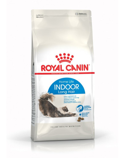 ROYAL CANIN Indoor Long Hair 400g granule pro kočky žijící uvnitř a zdravou srst