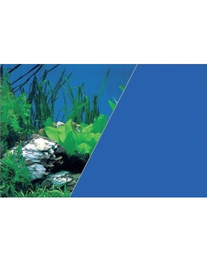 ZOLUX Pozadí do akvária oboustranné 50 x 80 cm Rostliny Skála / modré
