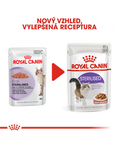 ROYAL CANIN Sterilised Gravy 85g kapsička v pro kastrované kočky ve šťávě