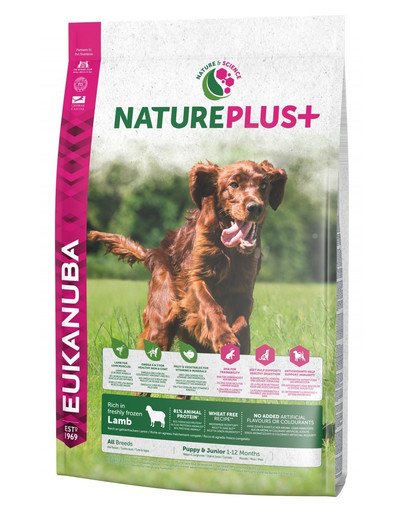 EUKANUBA Nature Plus+ Puppy & Junior Rich in freshly frozen Lamb 10 kg