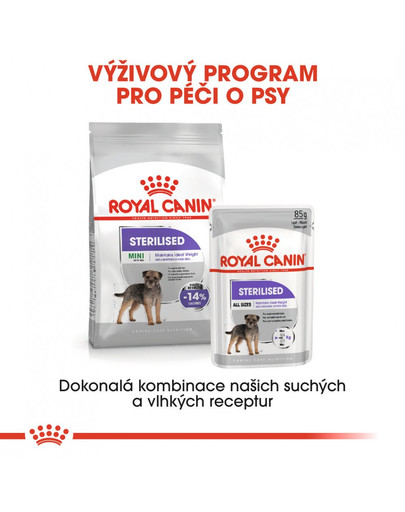 ROYAL CANIN Mini Sterilised 2 kg granule pro kastrované malé psy
