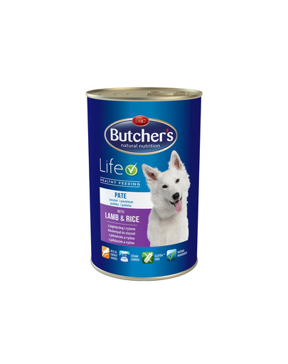BUTCHER'S Dog Life s jehněčím masem a rýží konz. 1200g