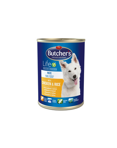 BUTCHER'S Life s kuřecím masem a rýží paštika 390 g