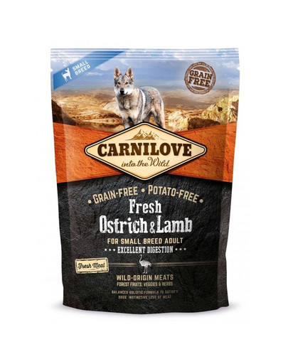 CARNILOVE Fresh Adult Dog Small Breed Ostrich & Lamb 1,5 kg