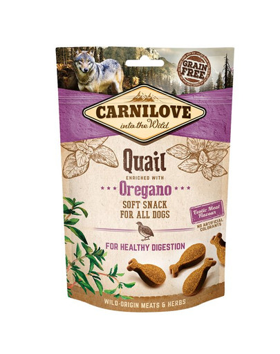CARNILOVE Dog Semi Moist Snack Quail & Oregano 200 g