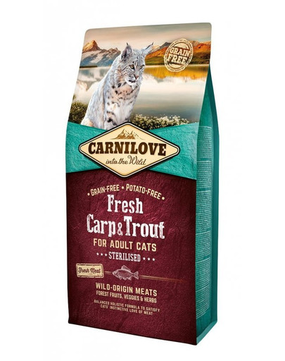 CARNILOVE cat adult Dry Fresh Carp & Trout Sterilised 2 kg