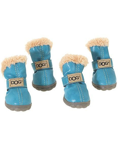ZOLUX Boty pro psa T1 (4 x 3 cm, horní výška 7 cm) Modrá 4 ks