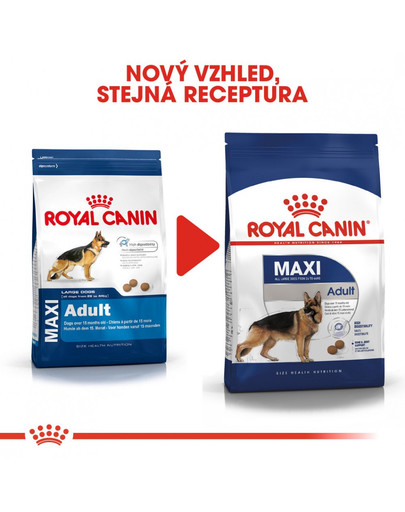 ROYAL CANIN Maxi adult 15 kg + 3 kg ZDARMA granule pro dospělé velké psy