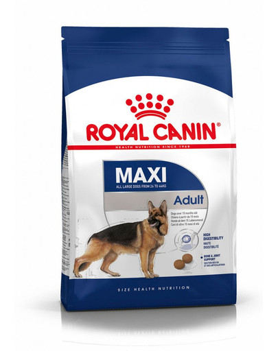 ROYAL CANIN Maxi adult 15 kg + 3 kg ZDARMA granule pro dospělé velké psy
