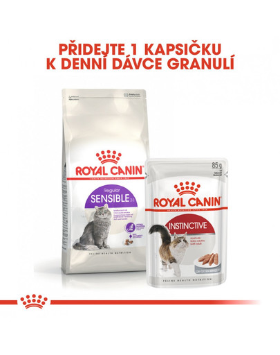 ROYAL CANIN  Sensible 10kg + 2kg zdarma granule pro kočky s citlivým zažíváním