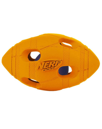 NERF pískací míč fotbalový LED malý zelený/oranžový