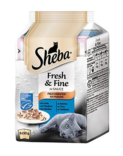 SHEBA Fresh&Fine rybí výběr 6pack (12 x 6 x 50 g)
