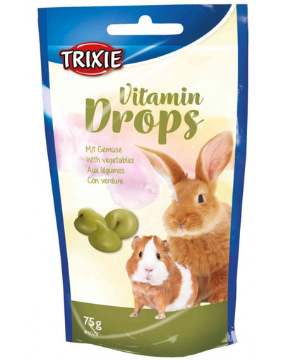 TRIXIE Drops se zeleninou a vitamínem pro hlodavce 75g