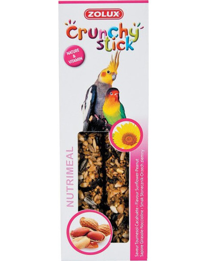 ZOLUX Crunchy Stick velké papoušky Slunečnice/burák 115 g