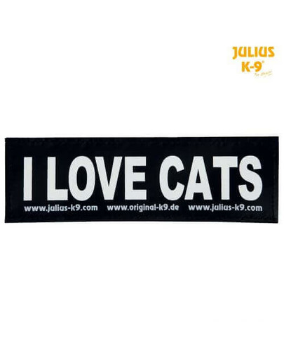TRIXIE Nálepka na suchý zip 2 Julius-K9, S, I LOVE CATS