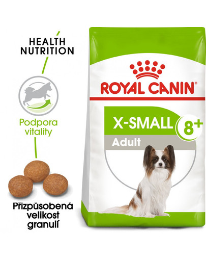 ROYAL CANIN X-Small Adult 8+ 1.5 kg granule pro stárnoucí trpasličí psy