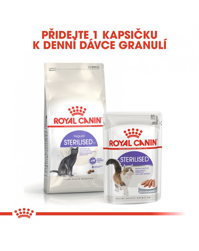 ROYAL CANIN Sterilised 10 kg + 2  ZDARMA kg granule pro kastrované kočky