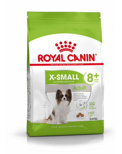 ROYAL CANIN X-Small Adult 8+ 500g  granule pro stárnoucí trpasličí psy