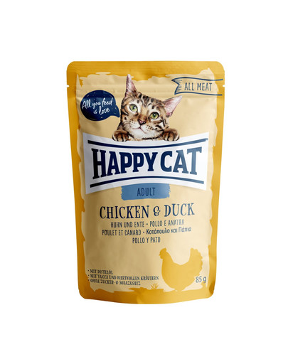 HAPPY CAT All Meat kapsička Adult Huhn & Ente 85 g