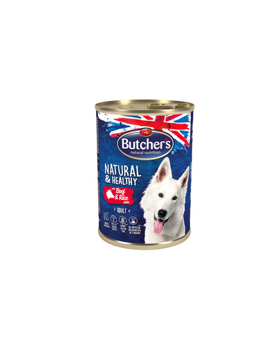 BUTCHER'S Natural&Healthy Dog Paté Hovězí s rýží 390 g