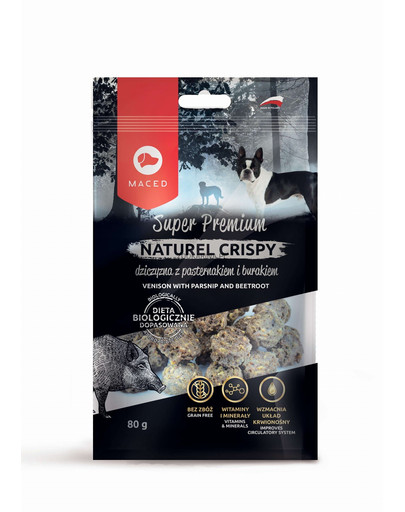 MACED Super Premium Naturel Crispy Zvěřina a pastiňák 80 g