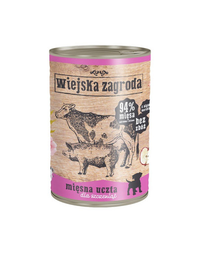 WIEJSKA ZAGRODA Masové hody pro štěňata 800g