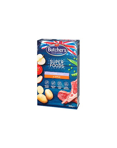 BUTCHER'S Superfoods GF Jehně & Jablko 320g