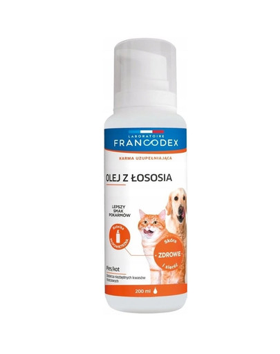 FRANCODEX Lososový olej pes, kočka 200 ml