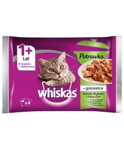 WHISKAS Casserole mixovaný výběr v želé 12pack 85 g x 13 x 4