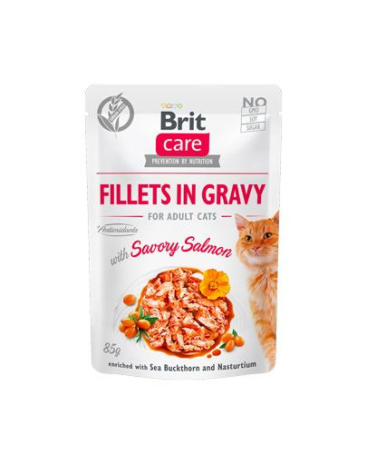 BRIT Care Cat Fillets in Gravy with Savory Salmon 85g