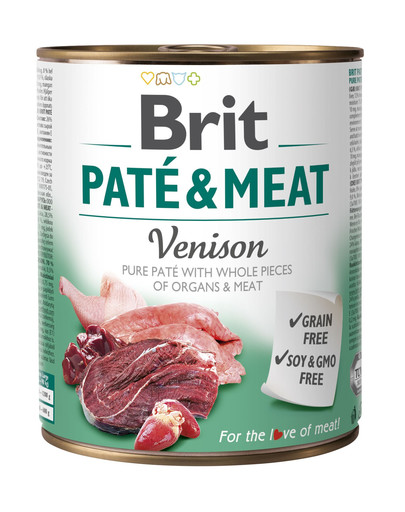 BRIT Pate & meat venison 800g konzerva pro psy