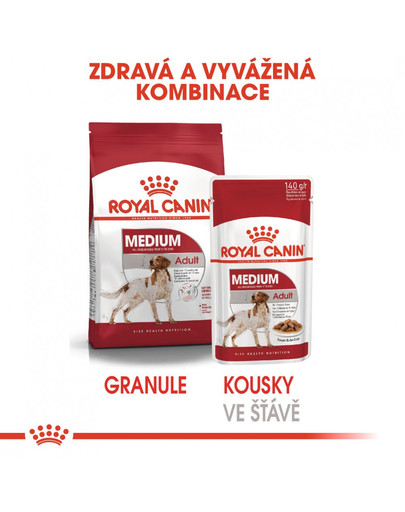 ROYAL CANIN Medium adult 10x140 g kapsičky pro dospělé střední psy