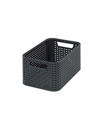 CURVER Úložný box RATTAN Style2 S tmavě šedý