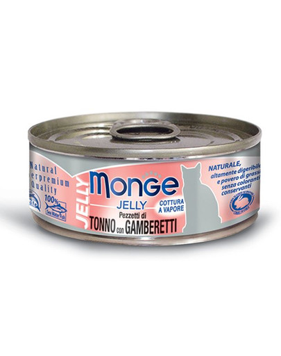 MONGE Jelly Cat Tuňák a krevety 80g