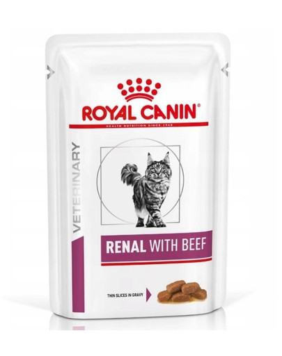 ROYAL CANIN Veterinary Diet Cat Renal Beef Pouch 12x85 g