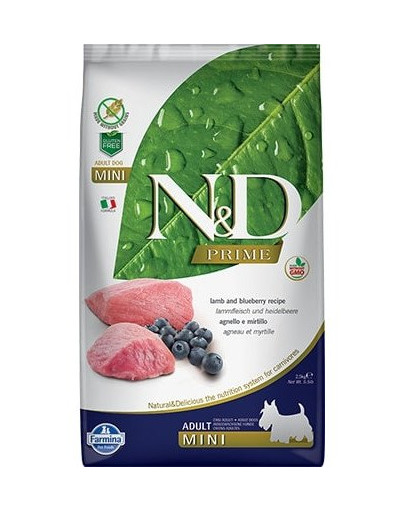 N&D Dog GrainFree Lamb & Blueberry Adult Mini 2 x 7 kg