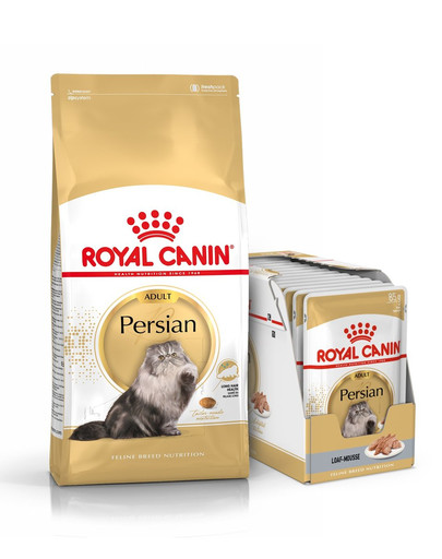 ROYAL CANIN Persian Adult 10 kg + kapsičky Persian 12x85 g