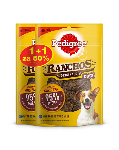 PEDIGREE Ranchos Originals Cuts 65g x 3  + 50% ZDARMA