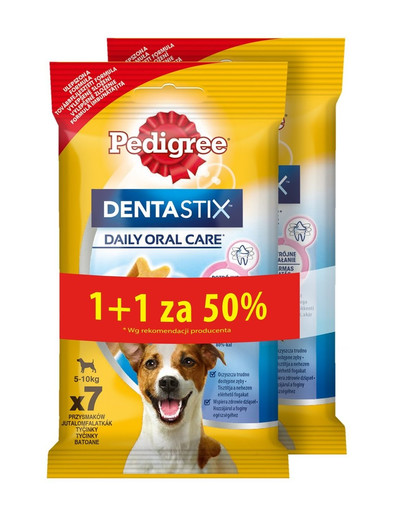 PEDIGREE DentaStix malé rasy 7ks. - 110gx5 + 50% ZDARMA