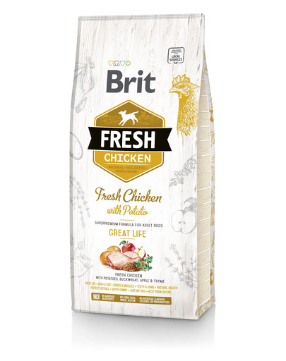BRIT Fresh chicken with potato adult great life 2 x 12 kg