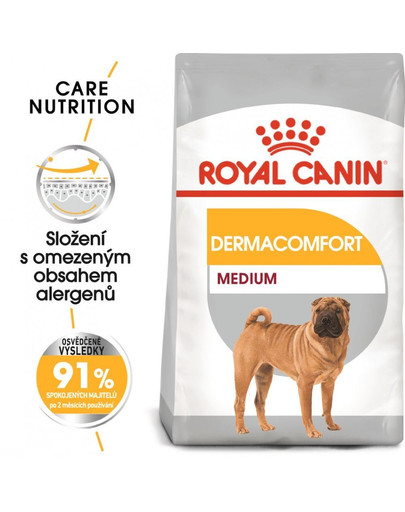ROYAL CANIN Medium dermacomfort 2 x 10 kg granule pro střední psy s problémy s kůží