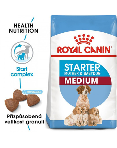 ROYAL CANIN Medium Starter Mother&Babydog 2 x 12 kg granule pro březí nebo kojící feny a štěňata
