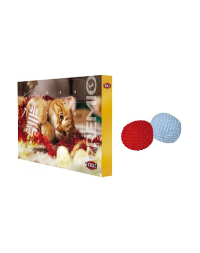 TRIXIE Adventní kalendář pro kočky PREMIO masové pochoutky + míček pro kočky