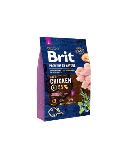 BRIT Premium By Nature Junior Small S 3 kg + 6 x 800 g BRIT konzervy pro štěňata krůtí a játra