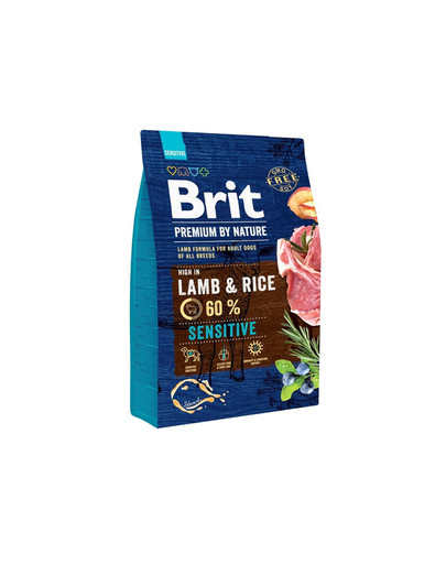 BRIT Premium By Nature Sensitive Lamb 3 kg + 6 x 400 g BRIT Konzervy jehněčí a pohanka