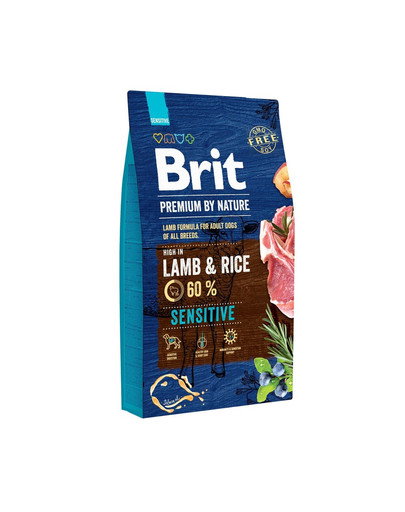 BRIT Premium By Nature Sensitive Lamb 8 kg + 6 x 400 g BRIT konzervy jehněčí a pohanka
